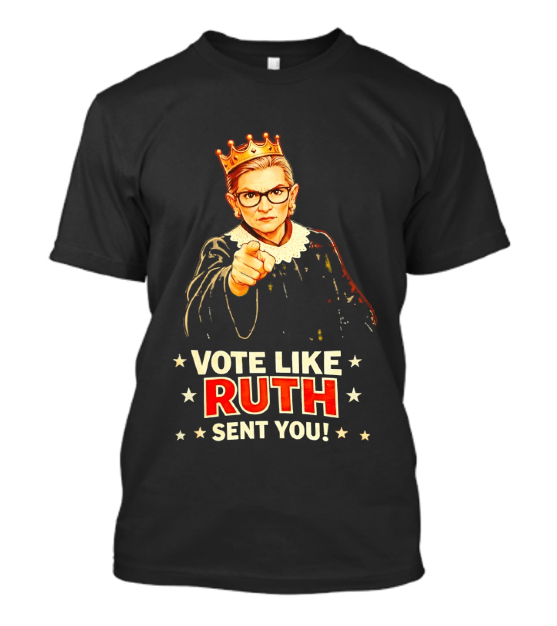 Ruth Bader Ginsburg Vote Like Ruth Sent You Iconic Portrait With Crown T-Shirt