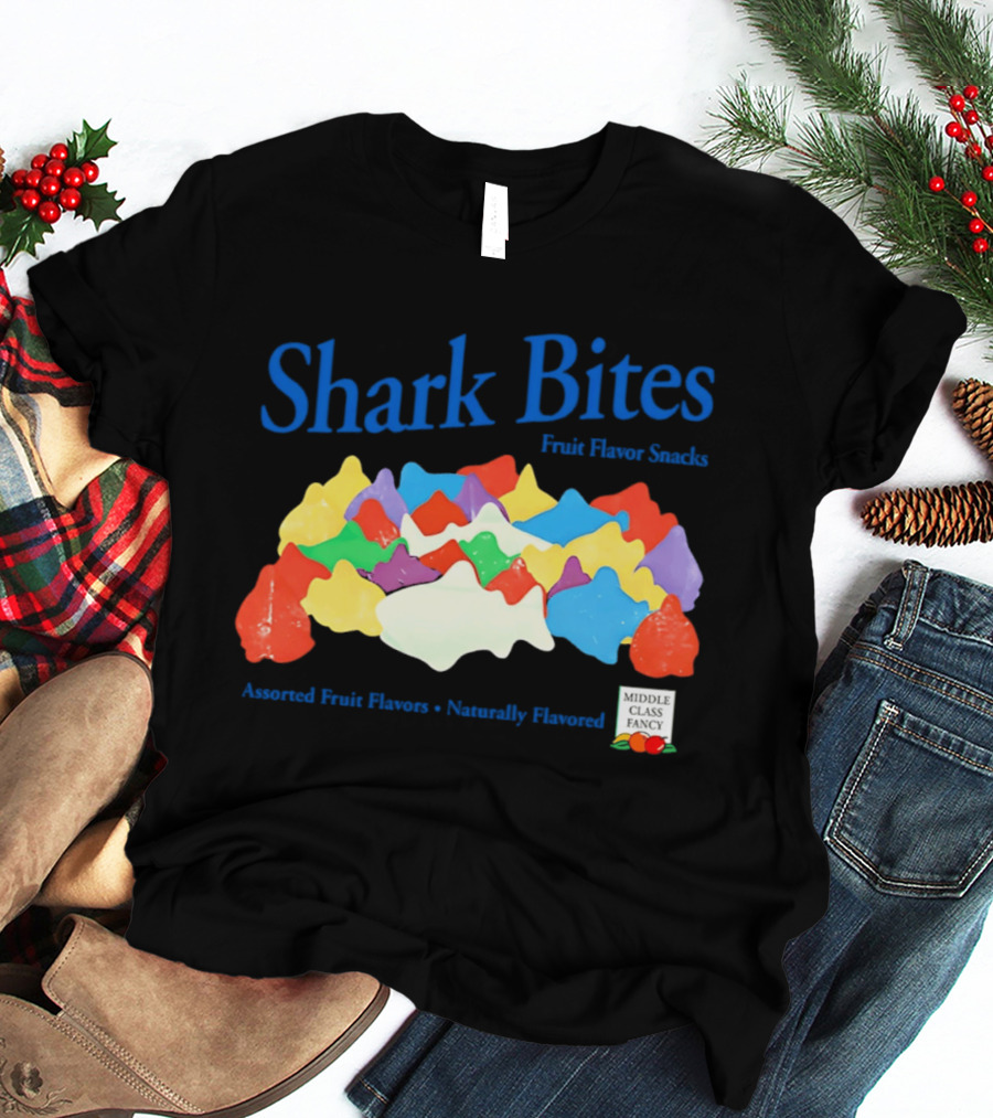 Shark Bites Fruit Flavor Snacks Assorted Fruit Flavors Naturally Flavored T-Shirt