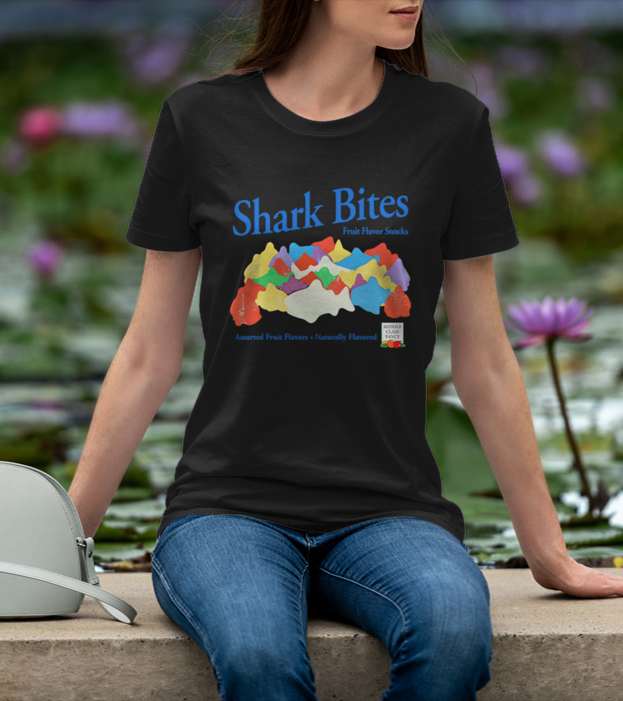 Shark Bites Fruit Flavor Snacks Assorted Fruit Flavors Naturally Flavored T-Shirt