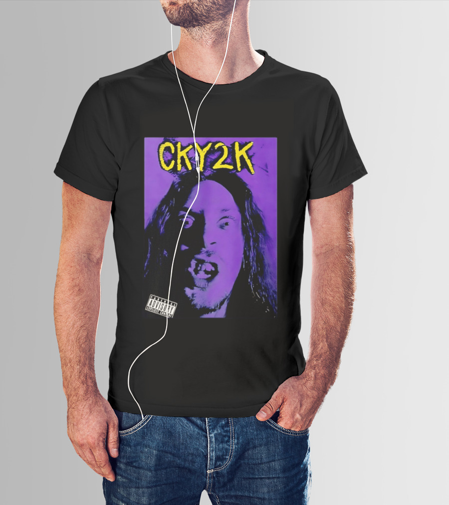 CKY2K Explicit Content Purple Portrait Bam Margera T-Shirt