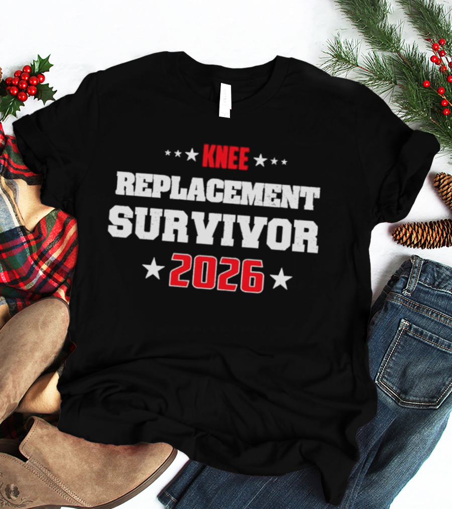 Knee Replacement Survivor 2026 Stars T-Shirt