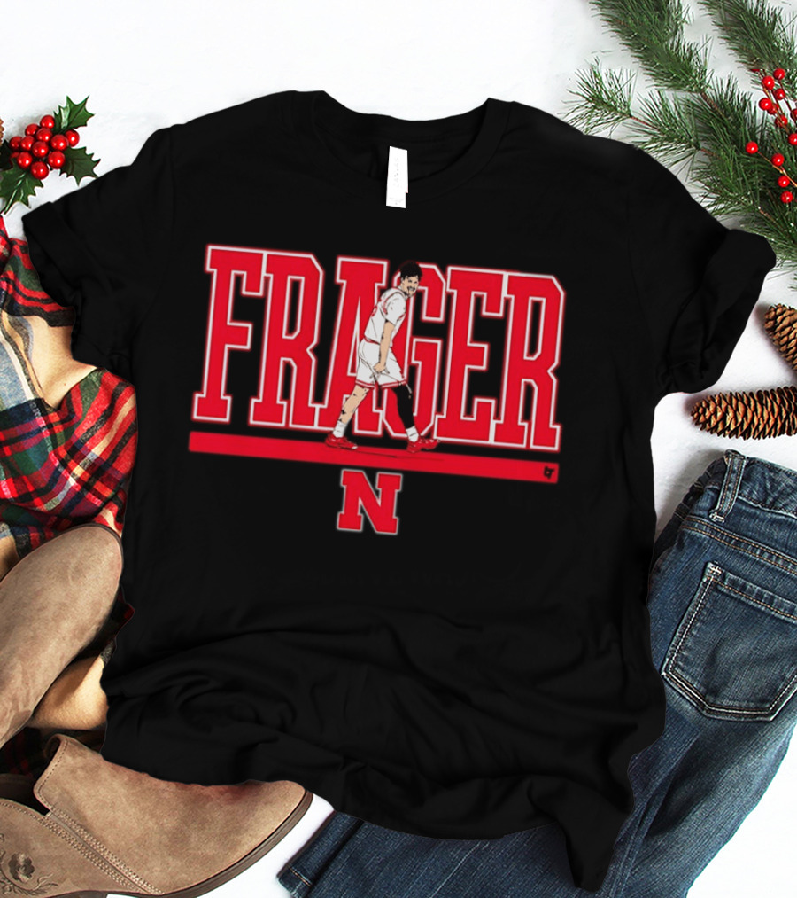 Nebraska Basketball Frager Pose N T-Shirt