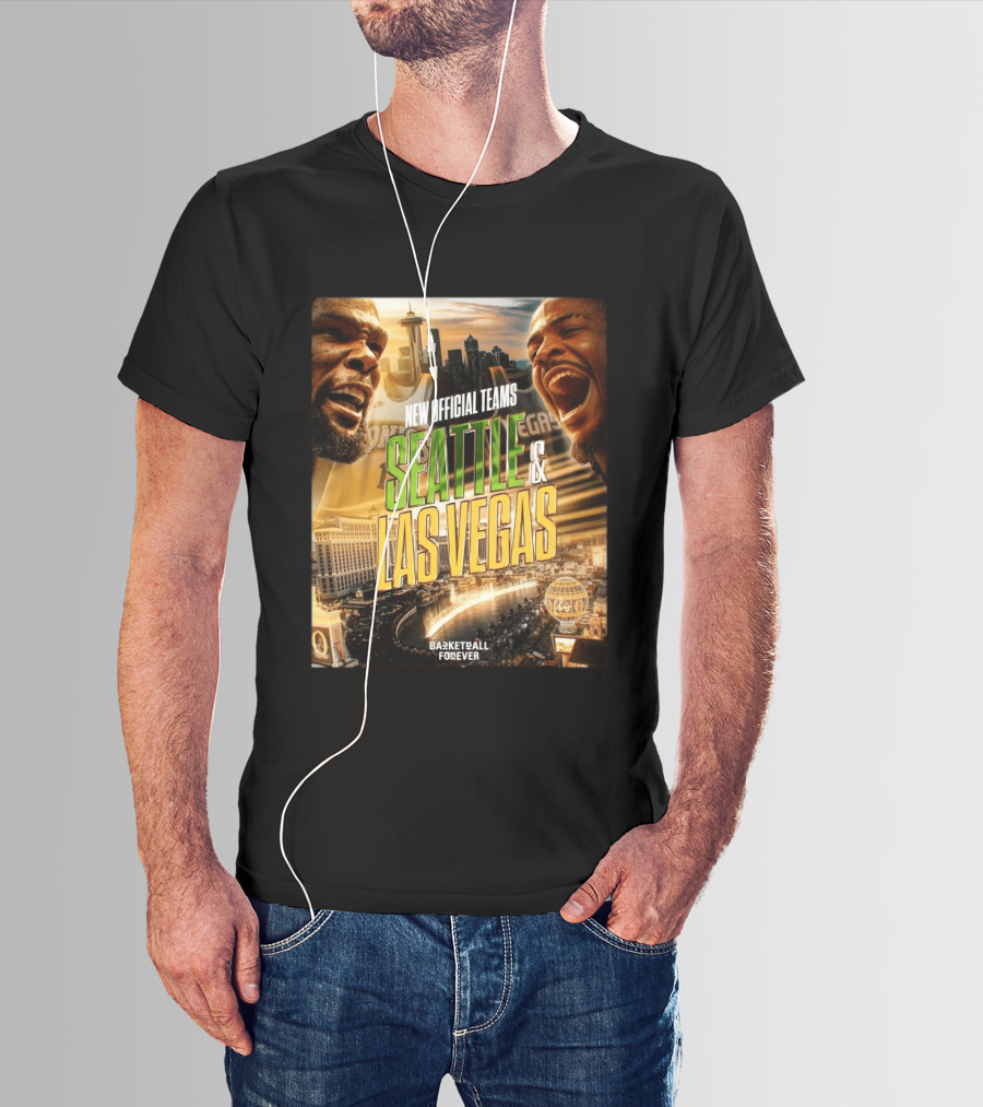 New Official Teams Seattle Las Vegas Basketball Forever 2026 T-Shirt
