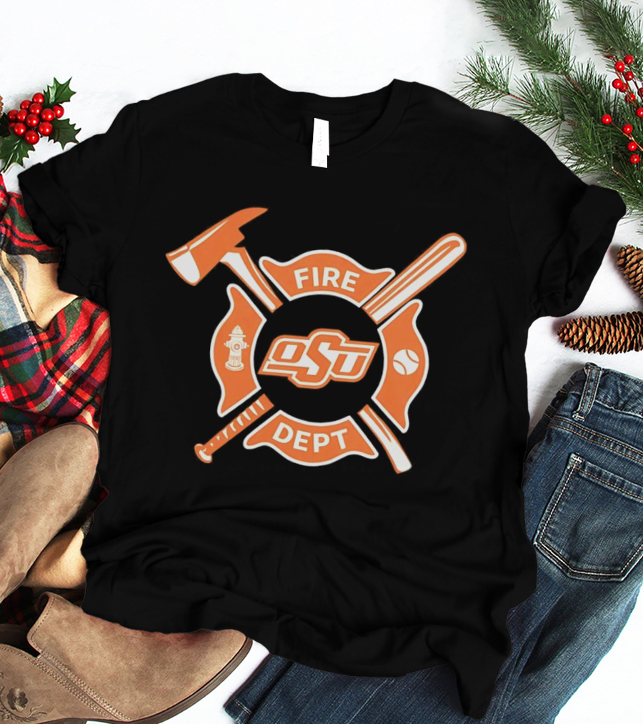 Oklahoma State Cowboys Fire Dept Baseball Night 2026 T-Shirt