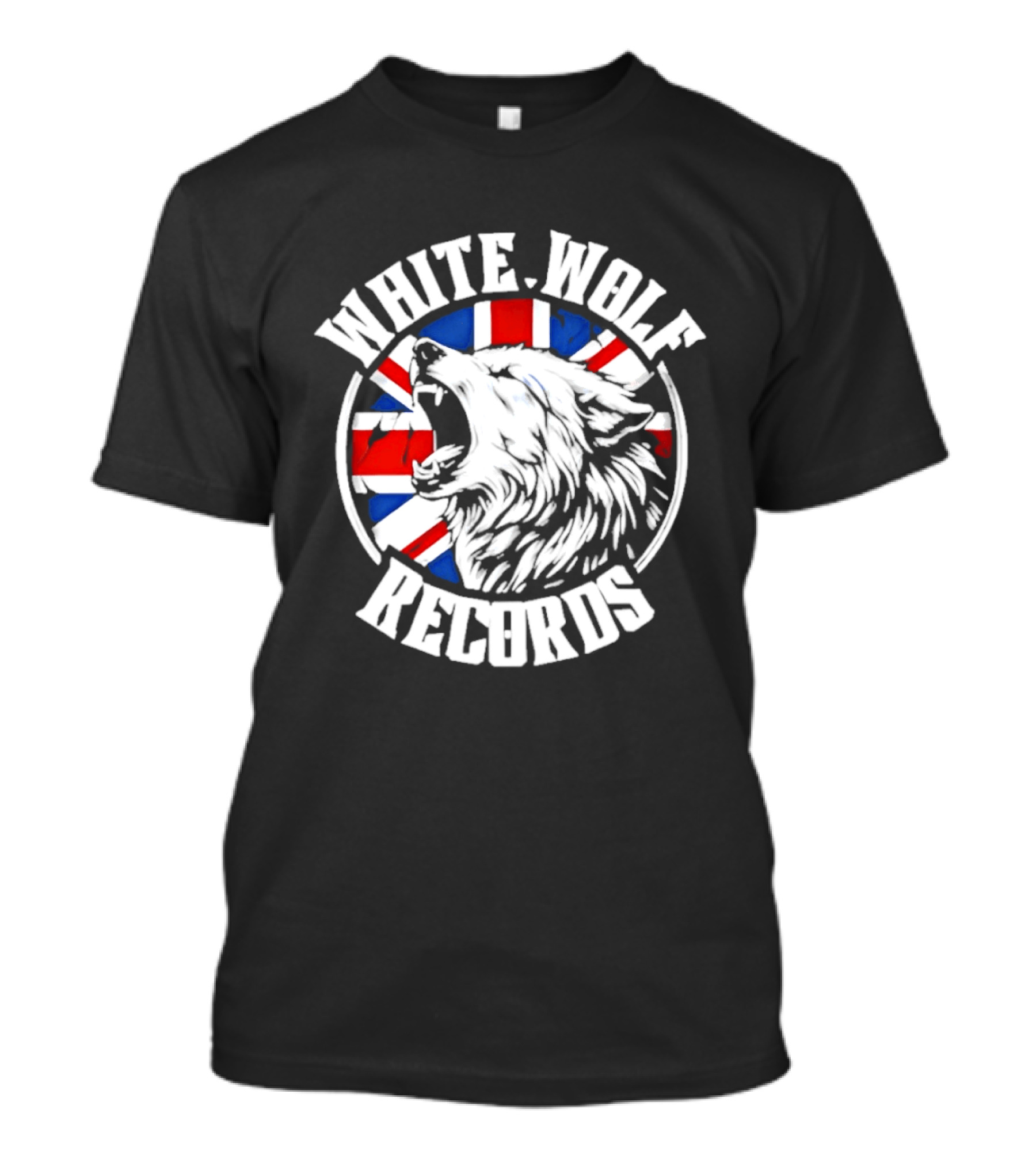 White Wolf Records British Flag Wolf T-Shirt