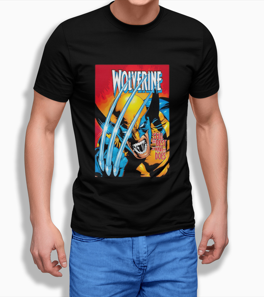 Wolverine Still The Best At What He Does Comic Style Claws Action T-Shirt
