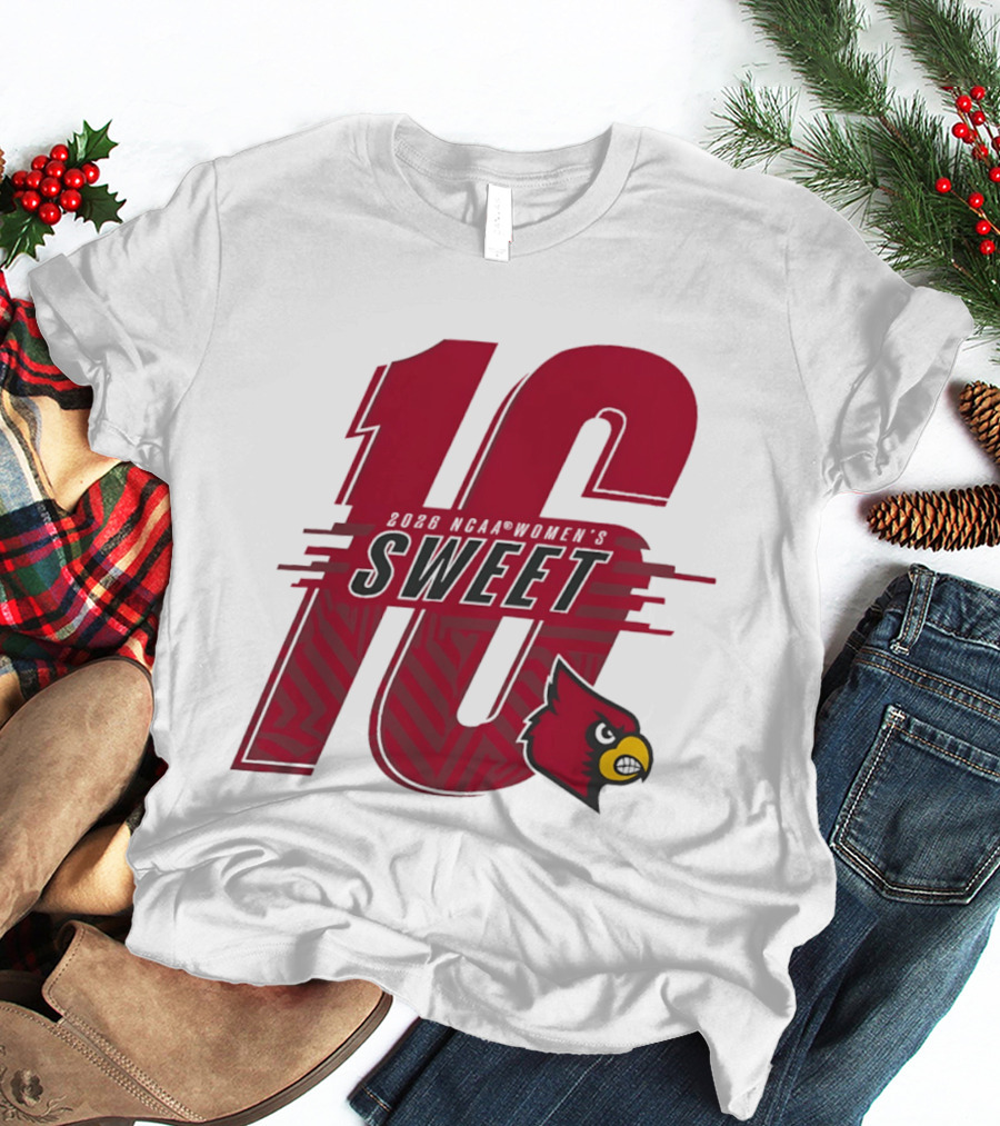 Louisville Cardinals Sweet Sixteen 2026 NCAA Women's Basketball T-Shirt