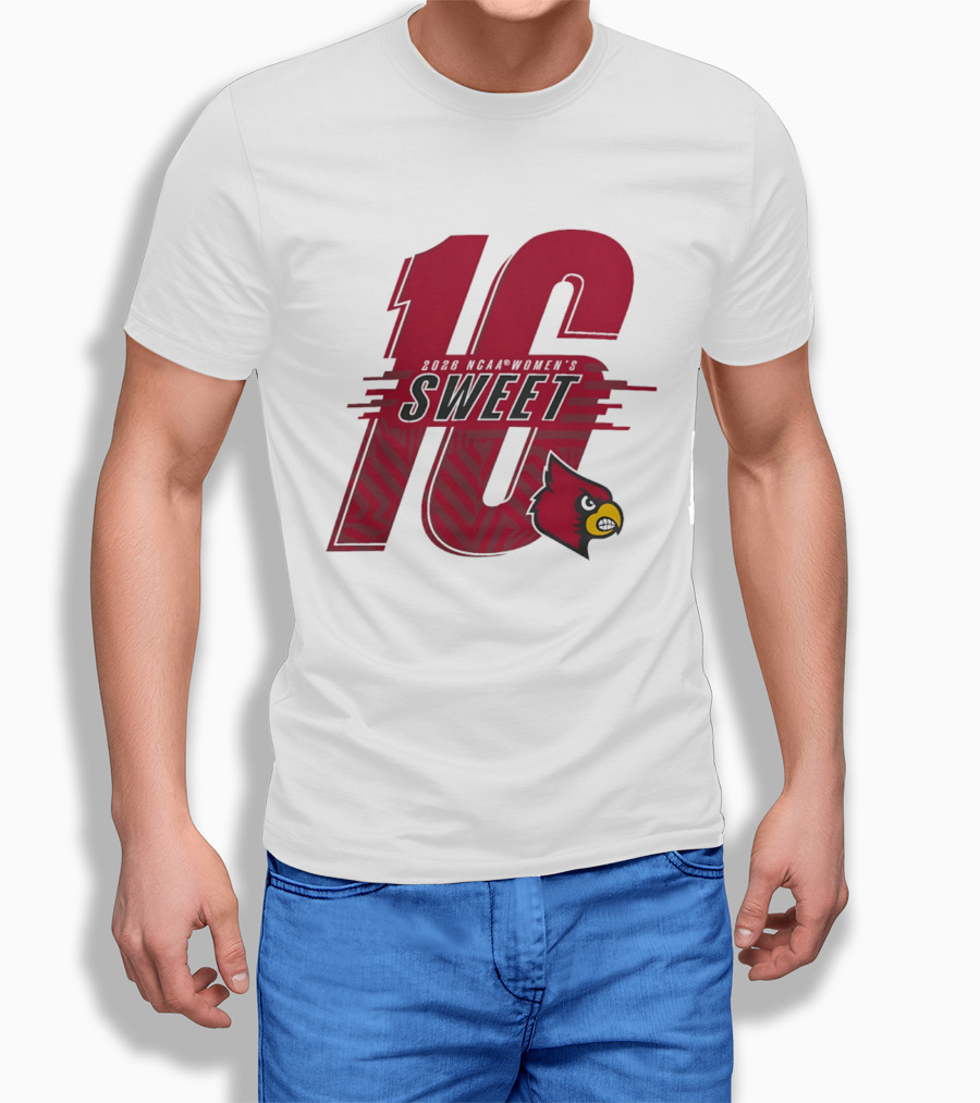 Louisville Cardinals Sweet Sixteen 2026 NCAA Women's Basketball T-Shirt