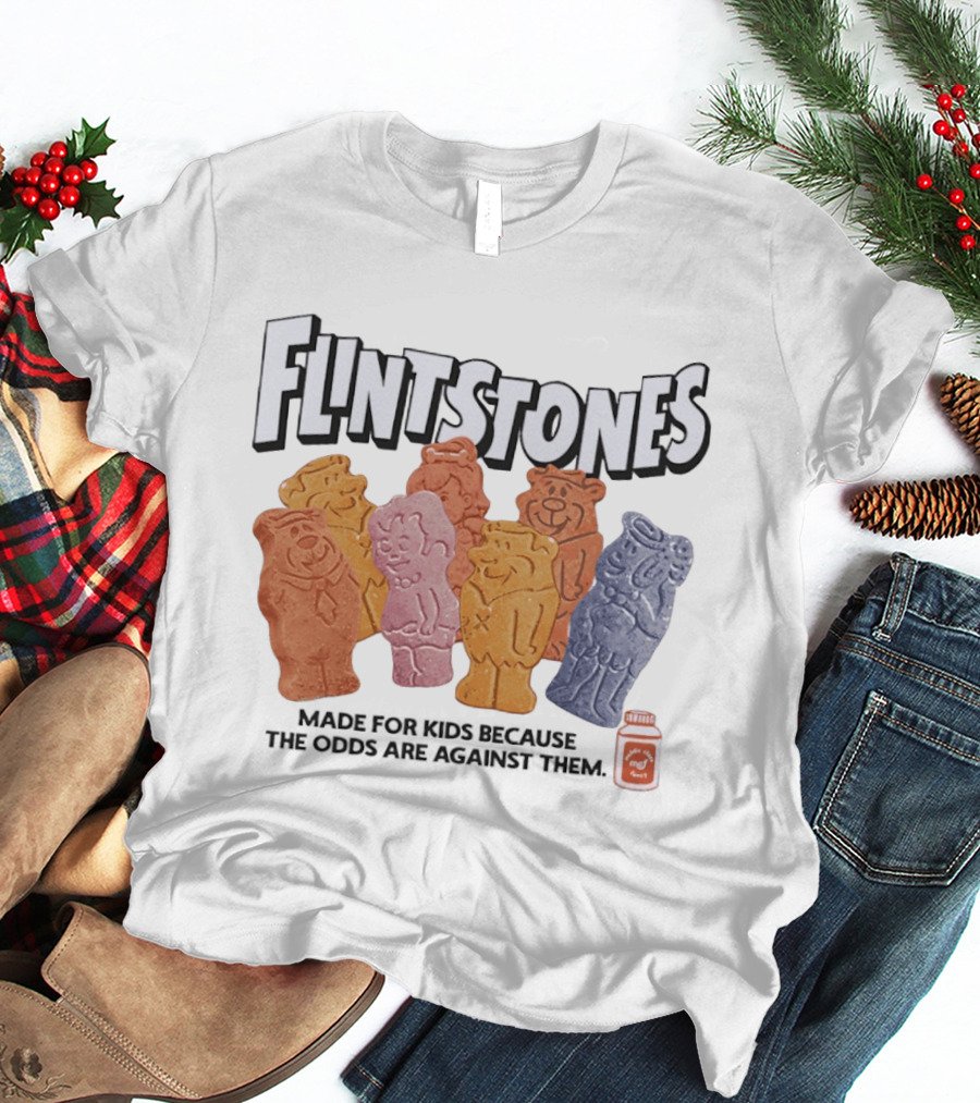 Flintstones Character Snacks Made For Because The Odds Are Against Them T-Shirt