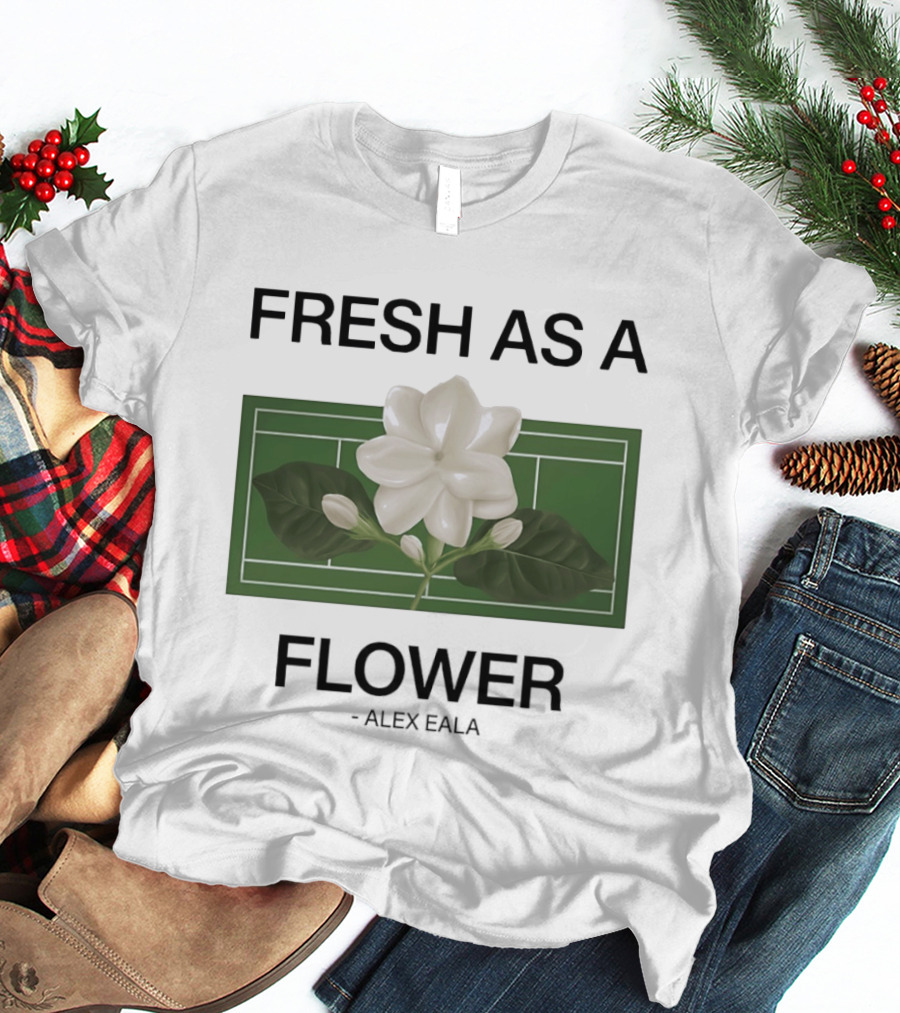 Fresh As A Flower Alex Eala Tennis Court Blossom T-Shirt