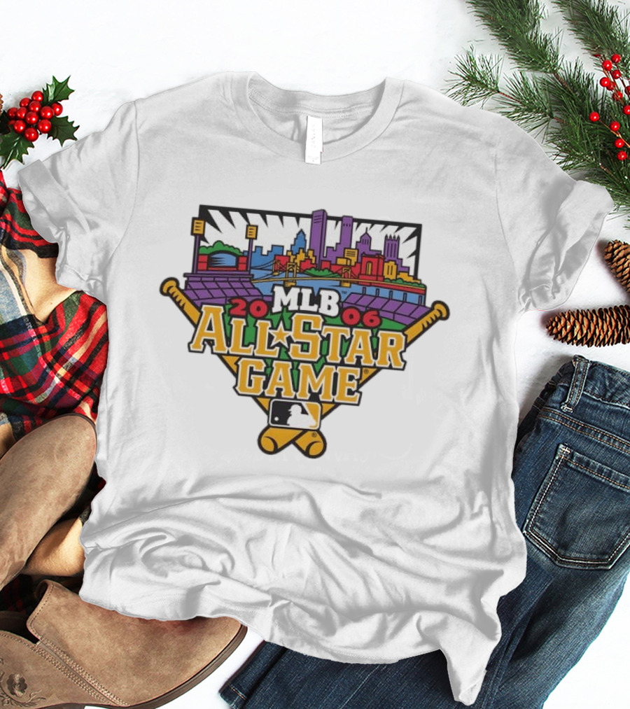 MLB All Star Game 2006 Pittsburgh Skyline Baseball Event T-Shirt