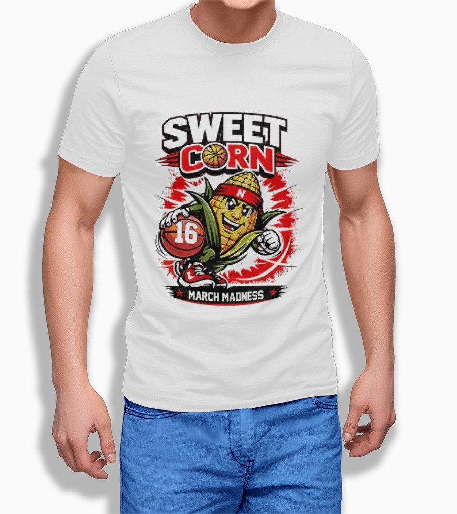 Nebraska Sweet Corn Basketball 16 March Madness T-Shirt