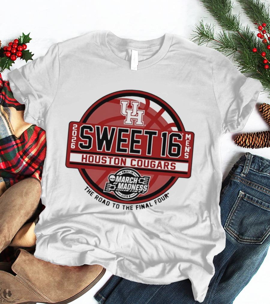 Houston Cougars 2026 Sweet 16 March Madness The Road To The Final Four T-Shirt