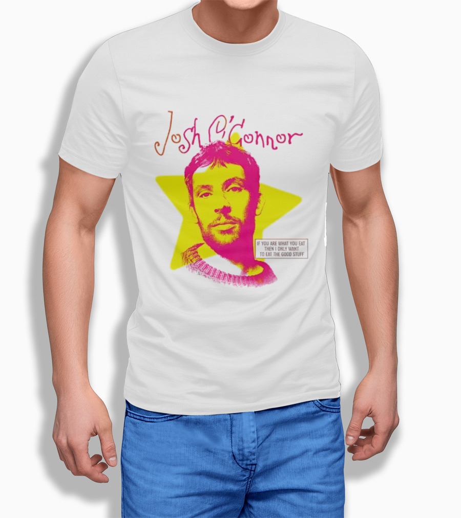 Josh O'Connor Bold Pink Yellow Star Style Eat Cooks Science T-Shirt