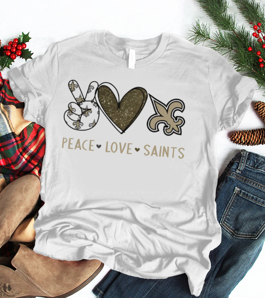 Peace Love New Orleans Saints Football 2026 T-Shirt