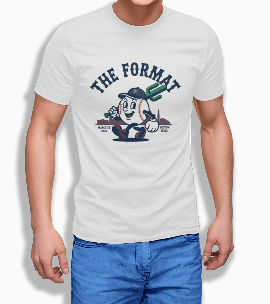 The Format Baseball Character Boston Roadrunner March 26 2026 Tour T-Shirt