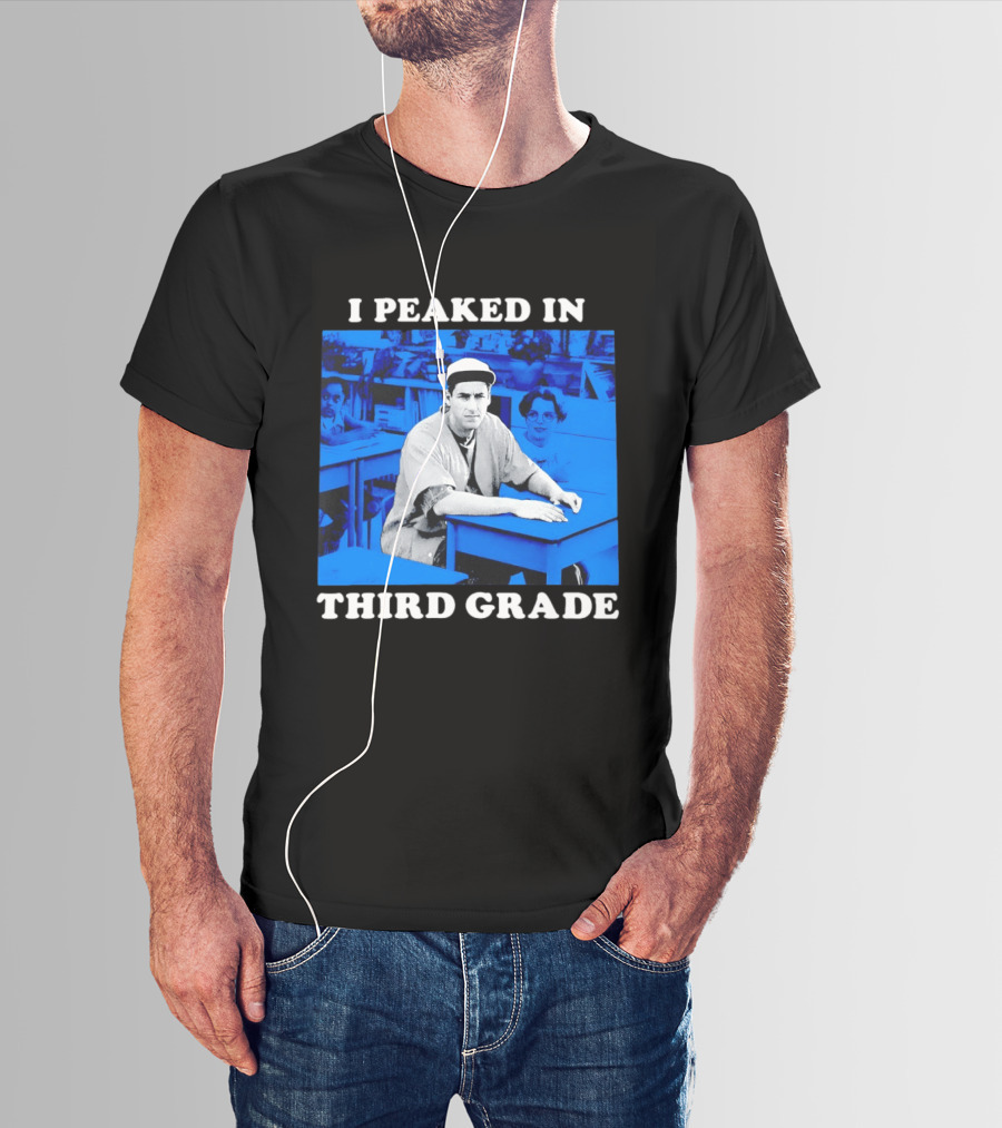 Adam Sandler I Peaked In Third Grade Billy Madison Movie Blue Classroom T-Shirt