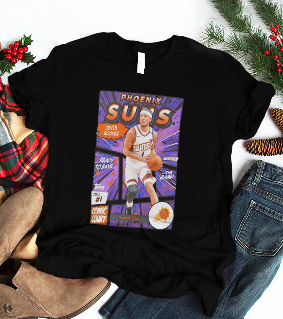 Phoenix Suns Devin Booker Comic Court Issue 1 T-Shirt
