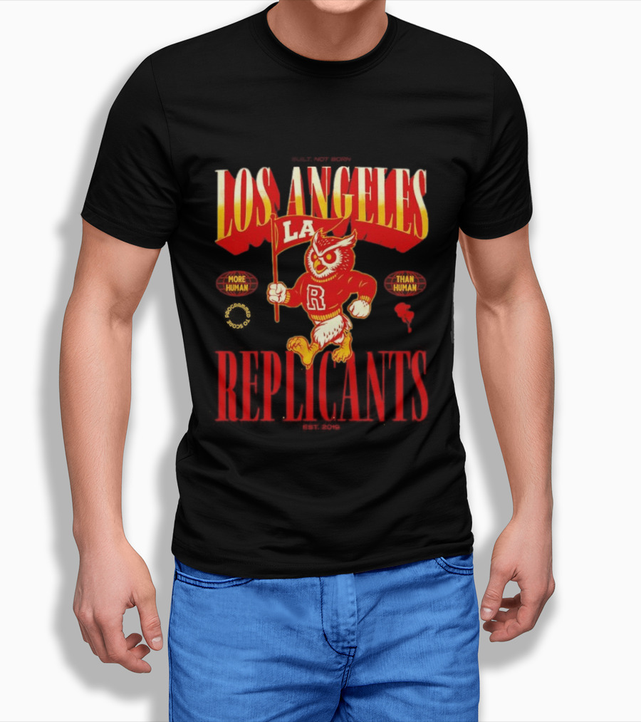 Los Angeles Replicants Owl Mascot More Human Than Human Blade Runner Est 2019 T-Shirt