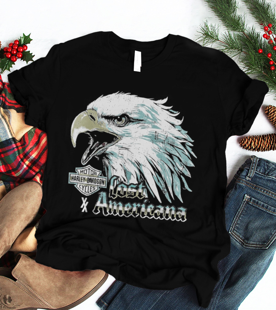 Machine Gun Kelly Harley Davidson Lost Americana Big Eagle Head T-Shirt