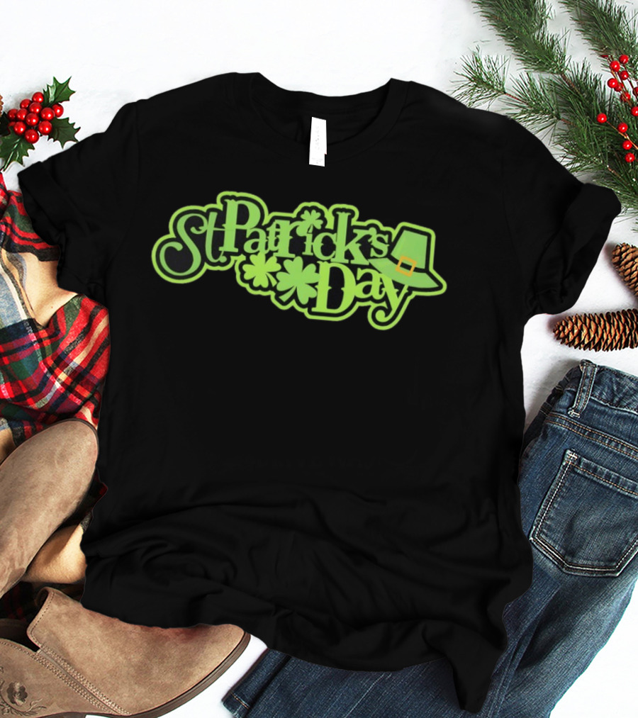 St Patrick's Day Shamrock And Leprechaun Hat T-Shirt