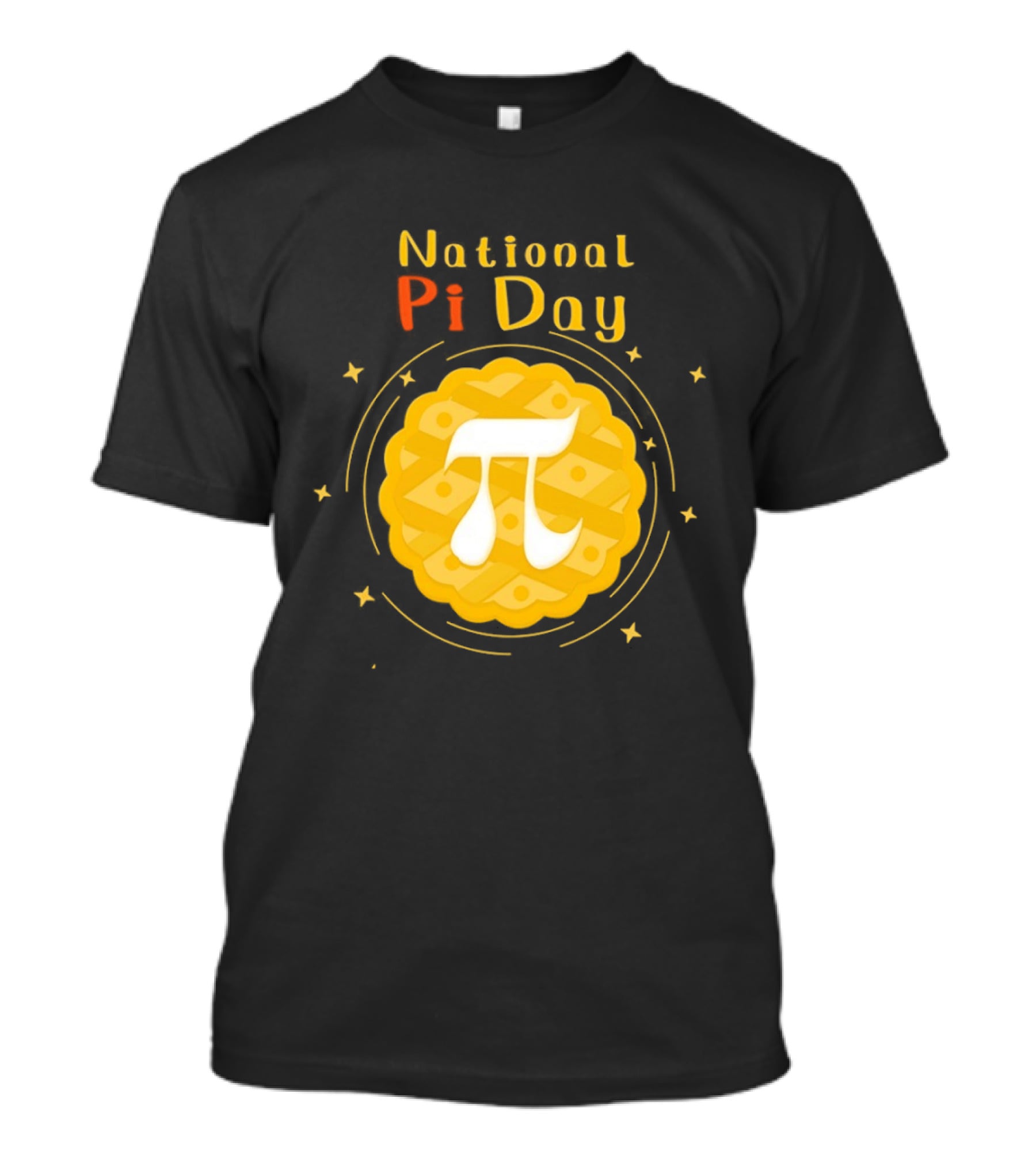 National Pi Day Pie Icon With Stars And Math T-Shirt