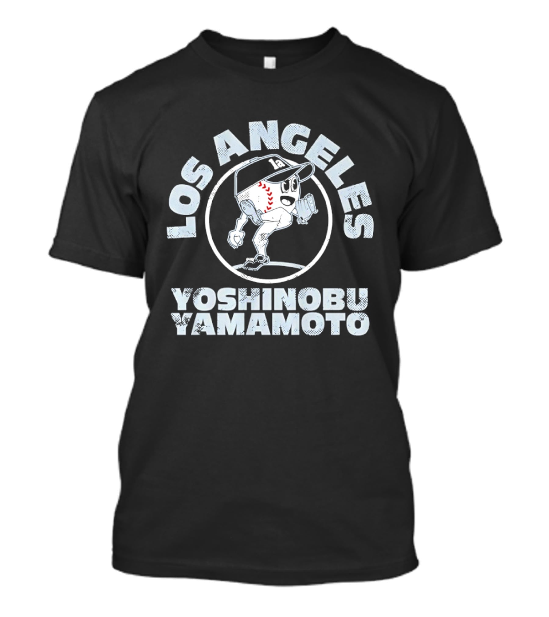 Los Angeles Yoshinobu Yamamoto Baseball Pitcher Circle T-Shirt