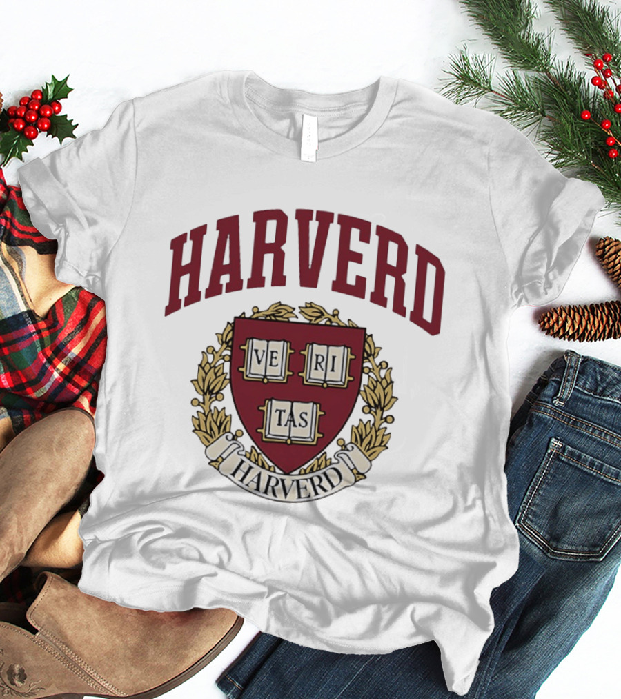 Harvard University Veritas Emblem Crest T-Shirt