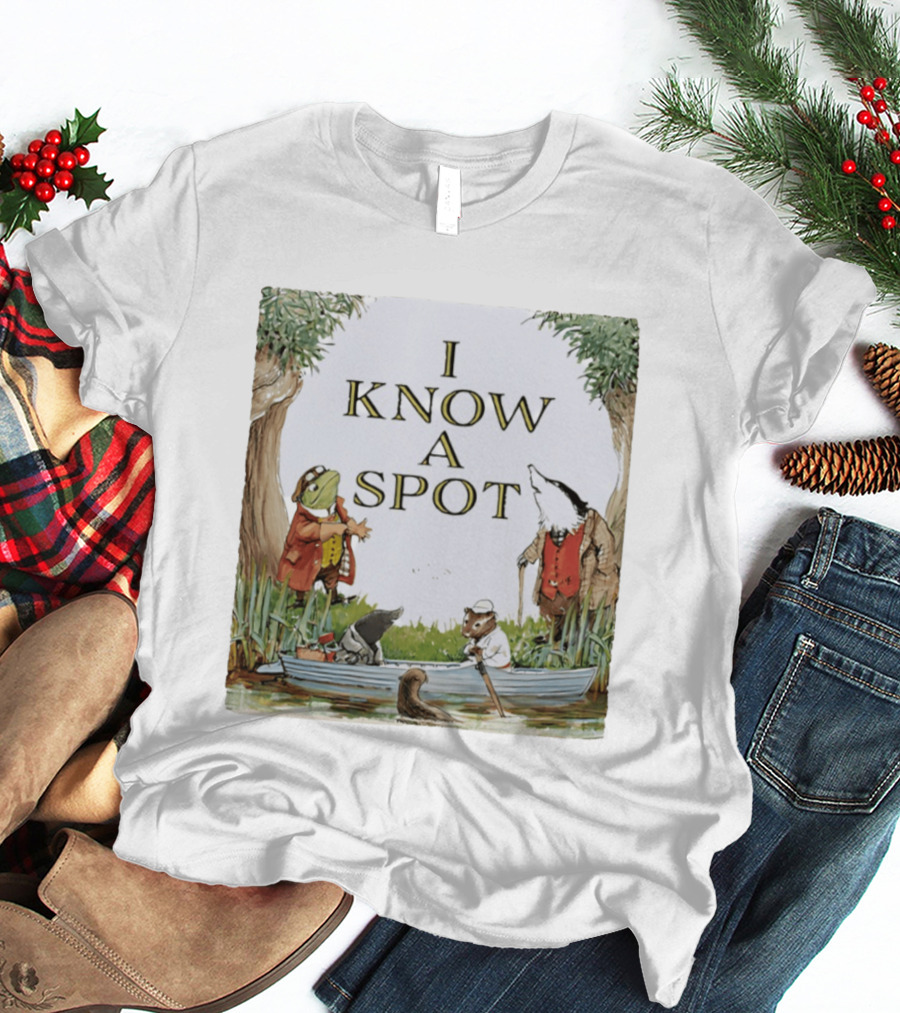 The Wind In The Willows Characters I Know A Spot Scene With Mole Water Rat Badger And Toad T-Shirt