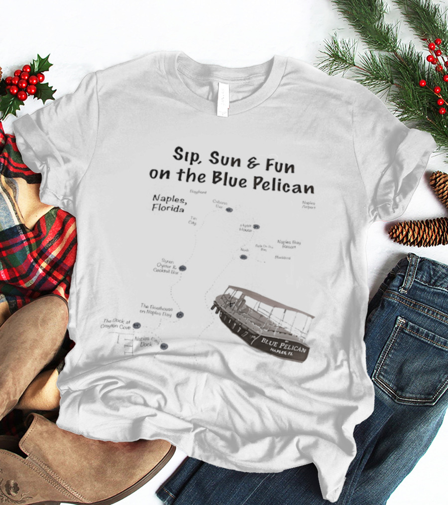 Sip Sun And Fun On The Blue Pelican Tropical Getaway Adventure T-Shirt
