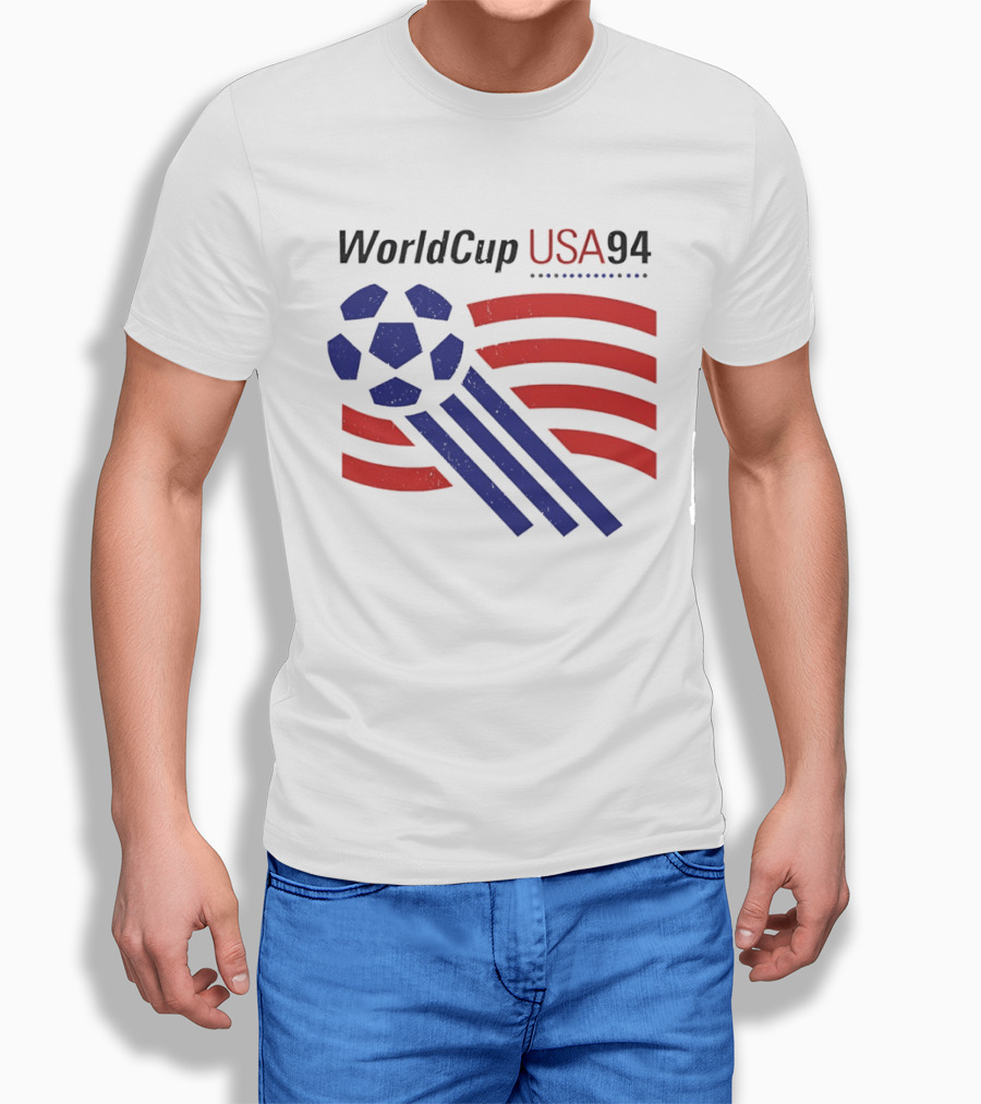 World Cup USA 94 Iconic Soccer Ball And Stripes T-Shirt