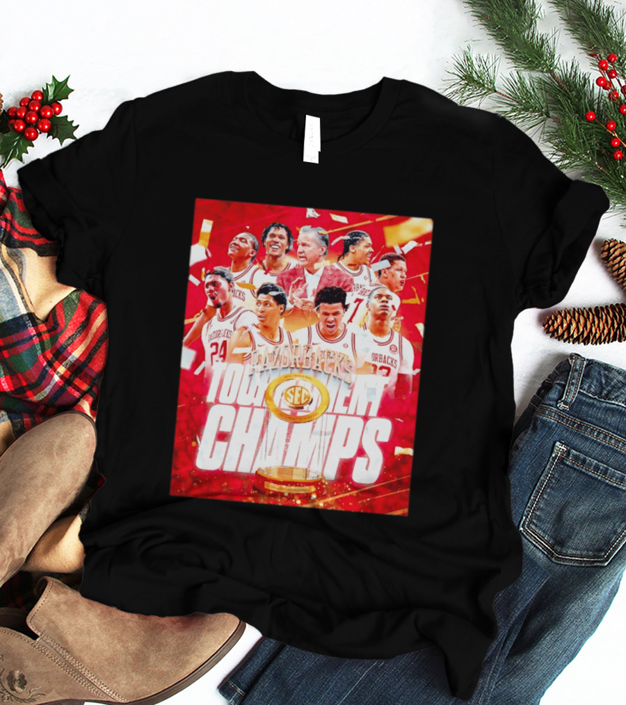 Arkansas Razorbacks SEC Tournament Champs Basketball T-Shirt