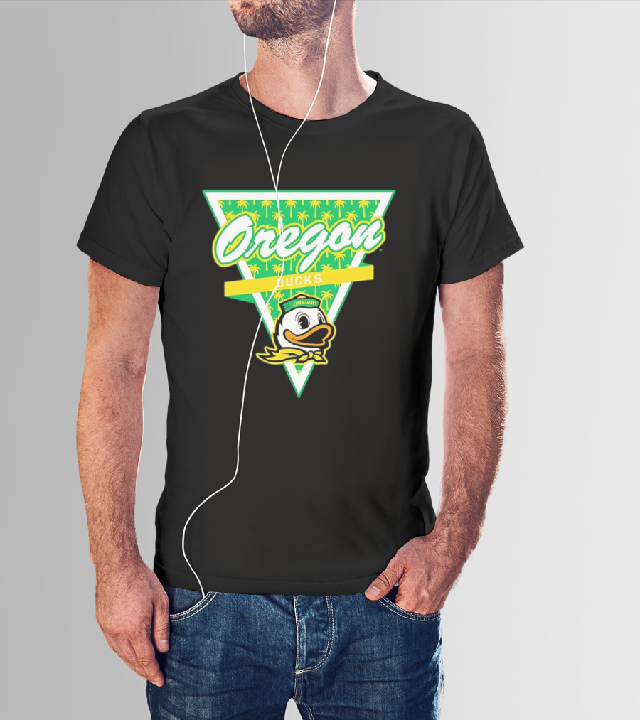 Oregon Ducks Palm Tree Triangle T-Shirt