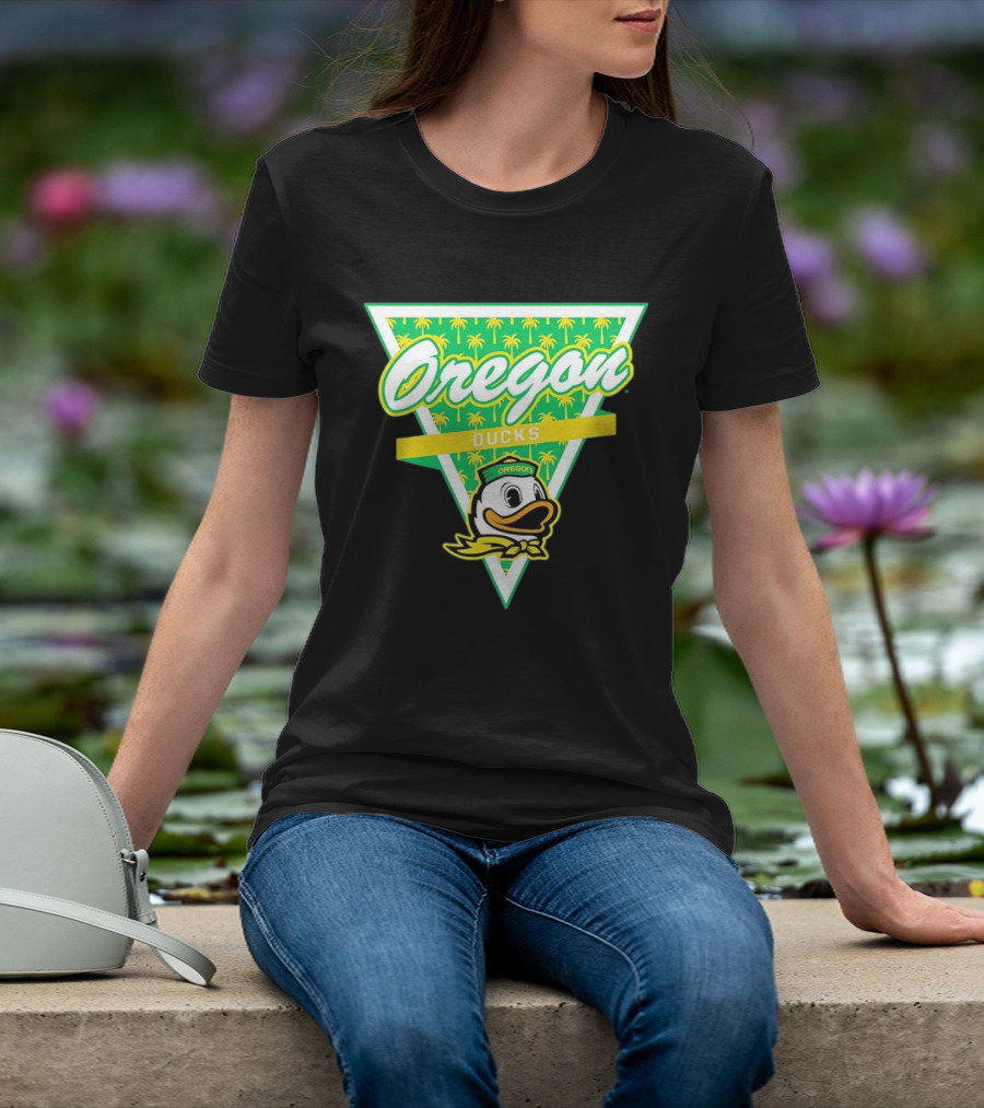 Oregon Ducks Palm Tree Triangle T-Shirt
