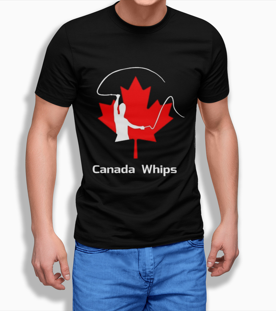 Canada Whips Maple Leaf Whip Cracking T-Shirt