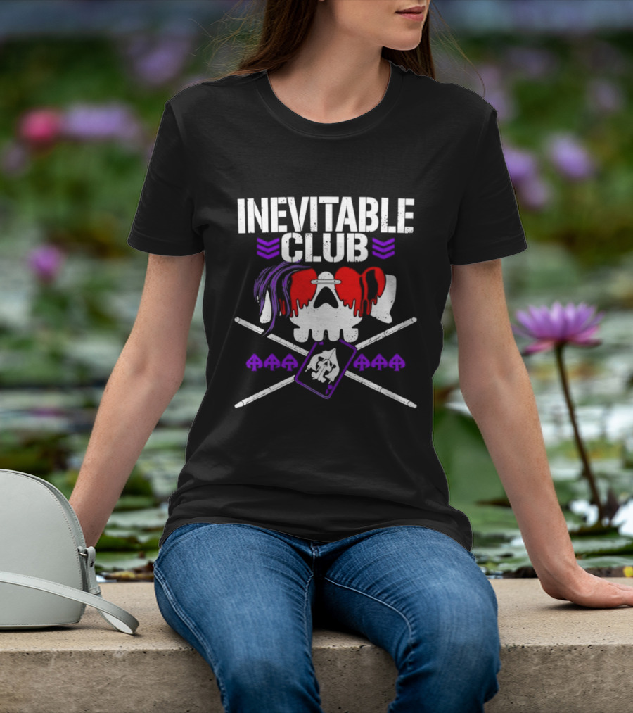 Inevitable Club Skull Red Purple Suplex Wrestling T-Shirt