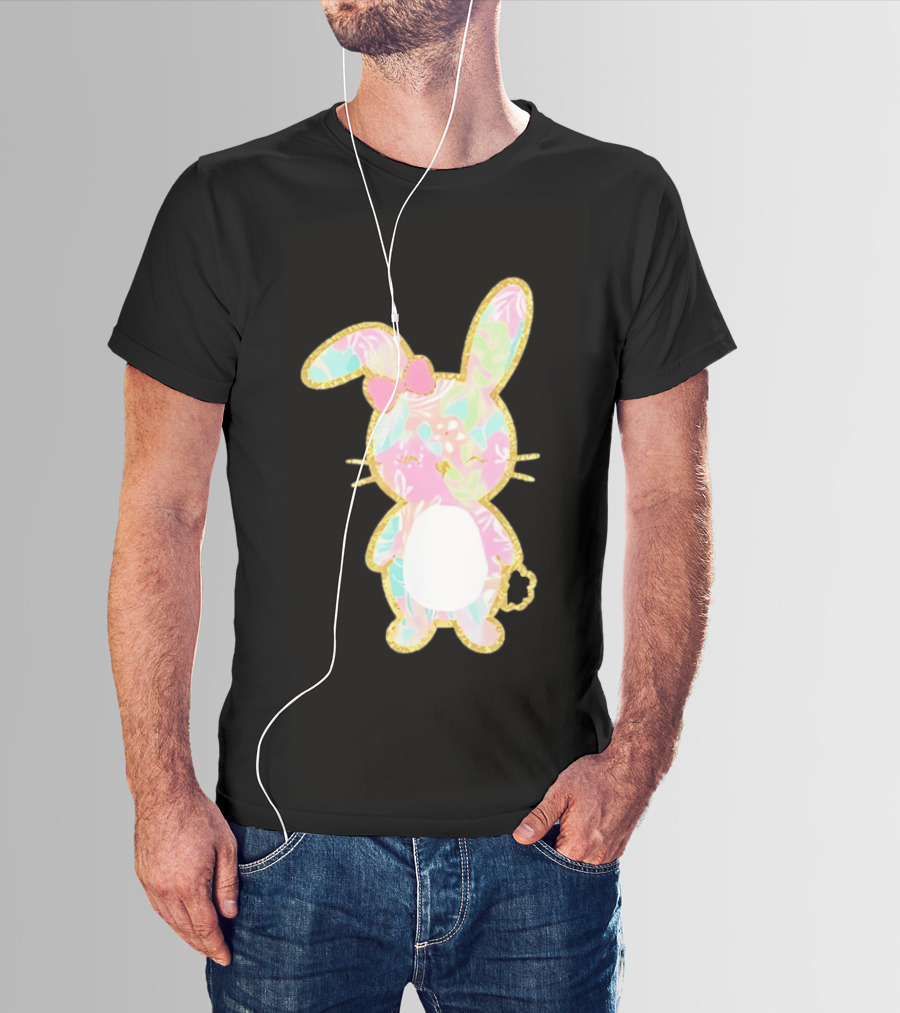 Palm Beach Pastel Preppy Bunny Easter Aesthetic T-Shirt