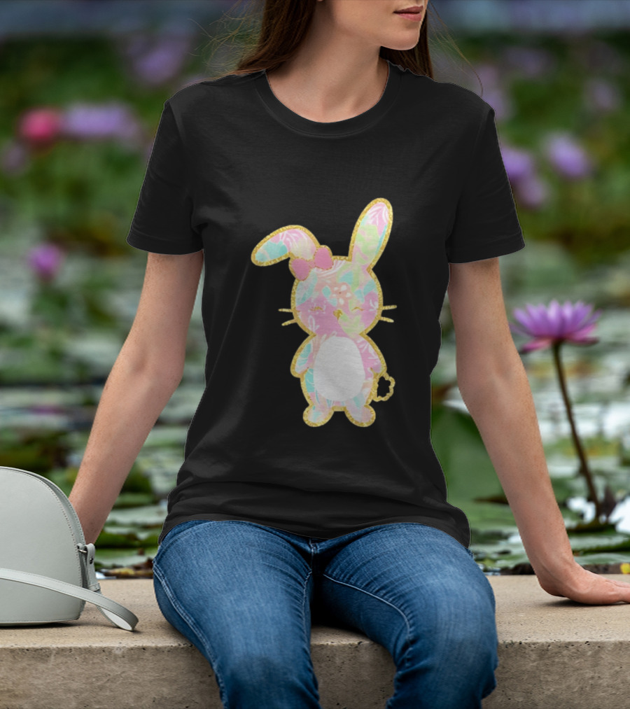 Palm Beach Pastel Preppy Bunny Easter Aesthetic T-Shirt