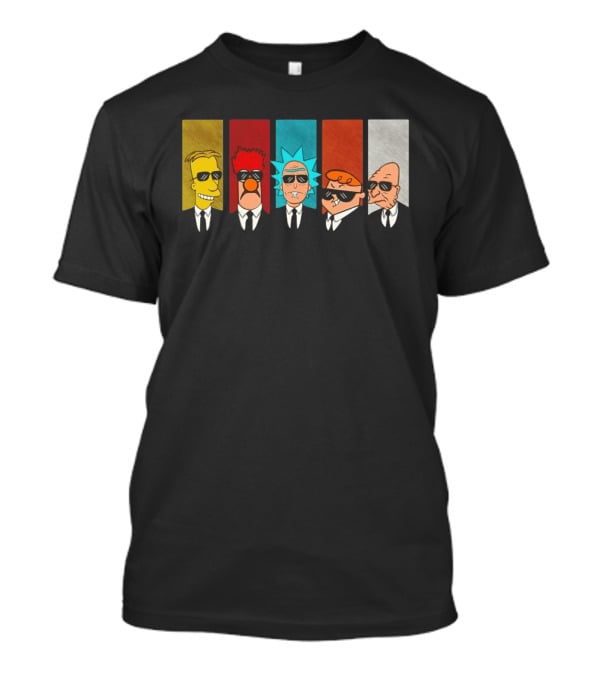 Professor Frink Beaker Rick Sanchez Dexter And Professor Hubert Farnsworth X Reservoir Dogs Reservoir Scientists T-Shirt