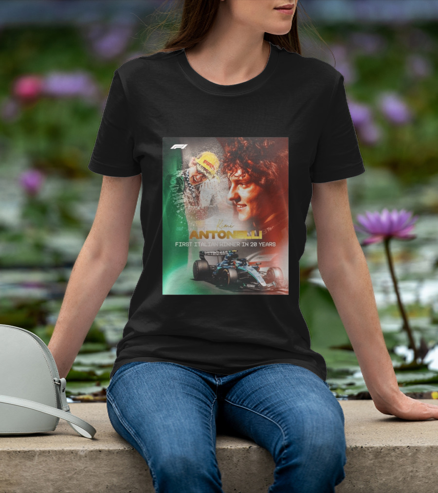 F1 Kimi Antonelli First Italian Winner In 20 Years T-Shirt