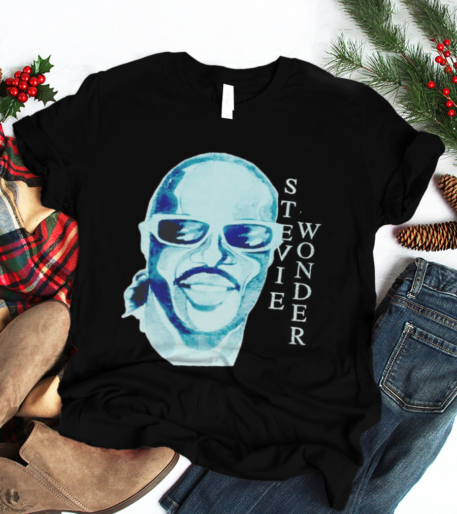Stevie Wonder Signed Sealed Delivered Blue T-Shirt