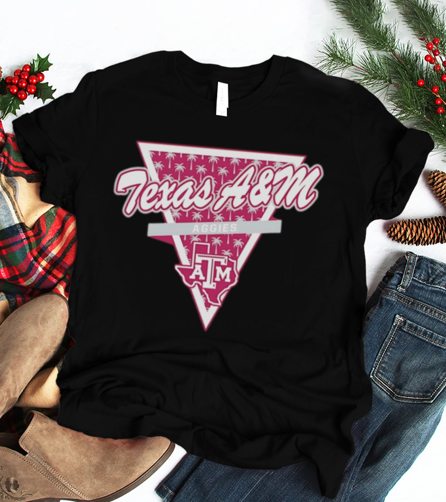 Texas A&M Aggies Football Palm Tree Triangle T-Shirt