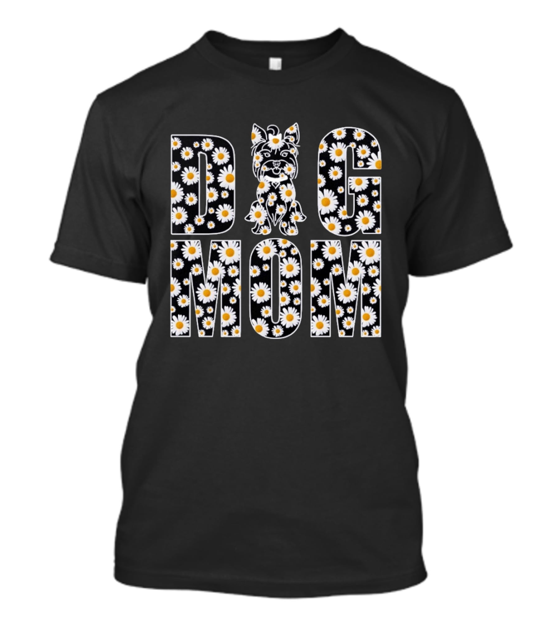 Dog Mom Daisy Pattern Love For Animal Lovers T-Shirt