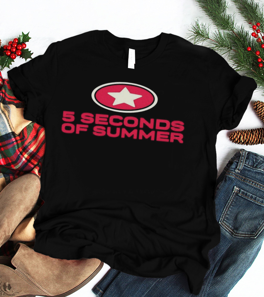 5 Seconds Of Summer World Tour Belfast UK Star T-Shirt