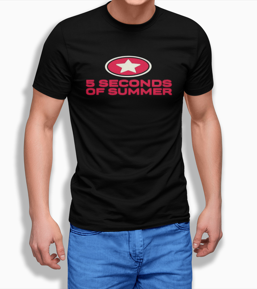 5 Seconds Of Summer World Tour Belfast UK Star T-Shirt