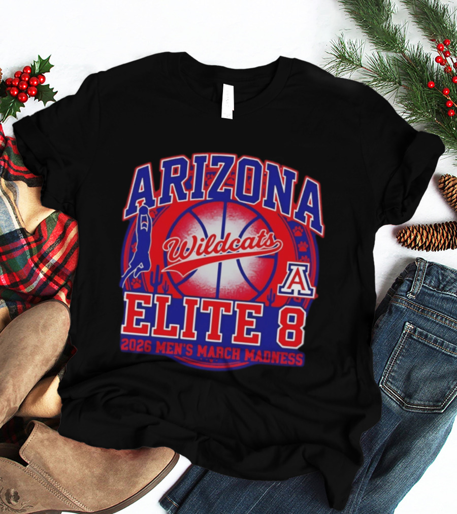 Arizona Wildcats Elite 8 2026 Men's March Madness Basketball T-Shirt