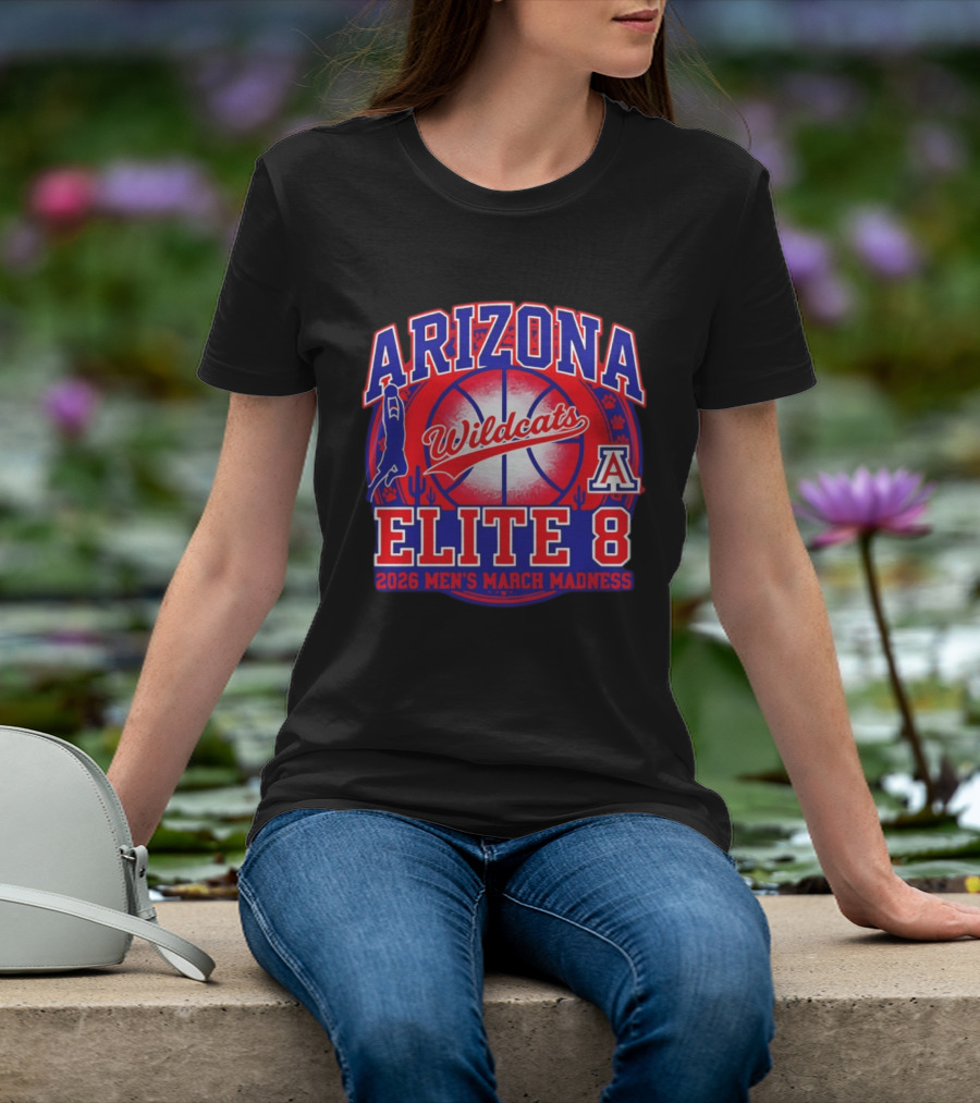 Arizona Wildcats Elite 8 2026 Men's March Madness Basketball T-Shirt