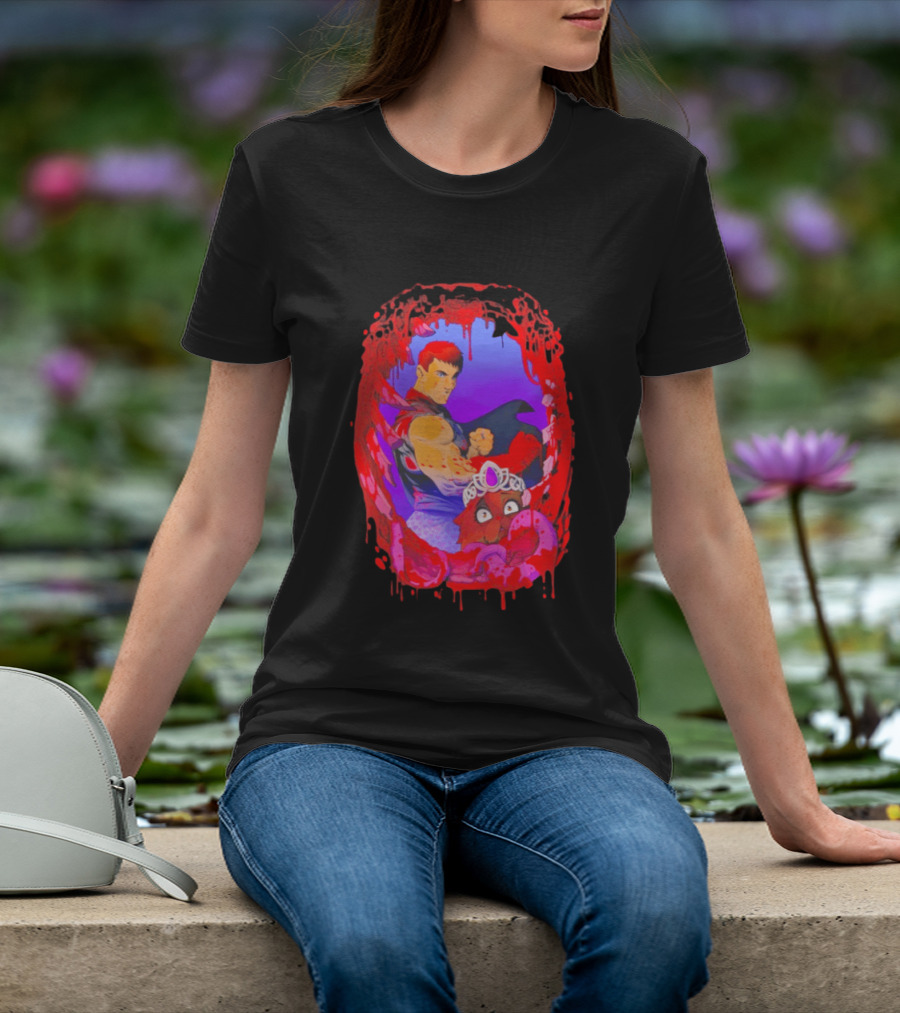 Carl Princess Donut Dungeon Crawler Carl Blood Dripping Frame Fantasy T-Shirt