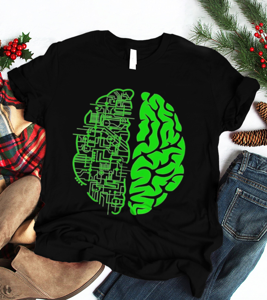 Mind Vs Machine Circuitry Brain Dual Personality T-Shirt