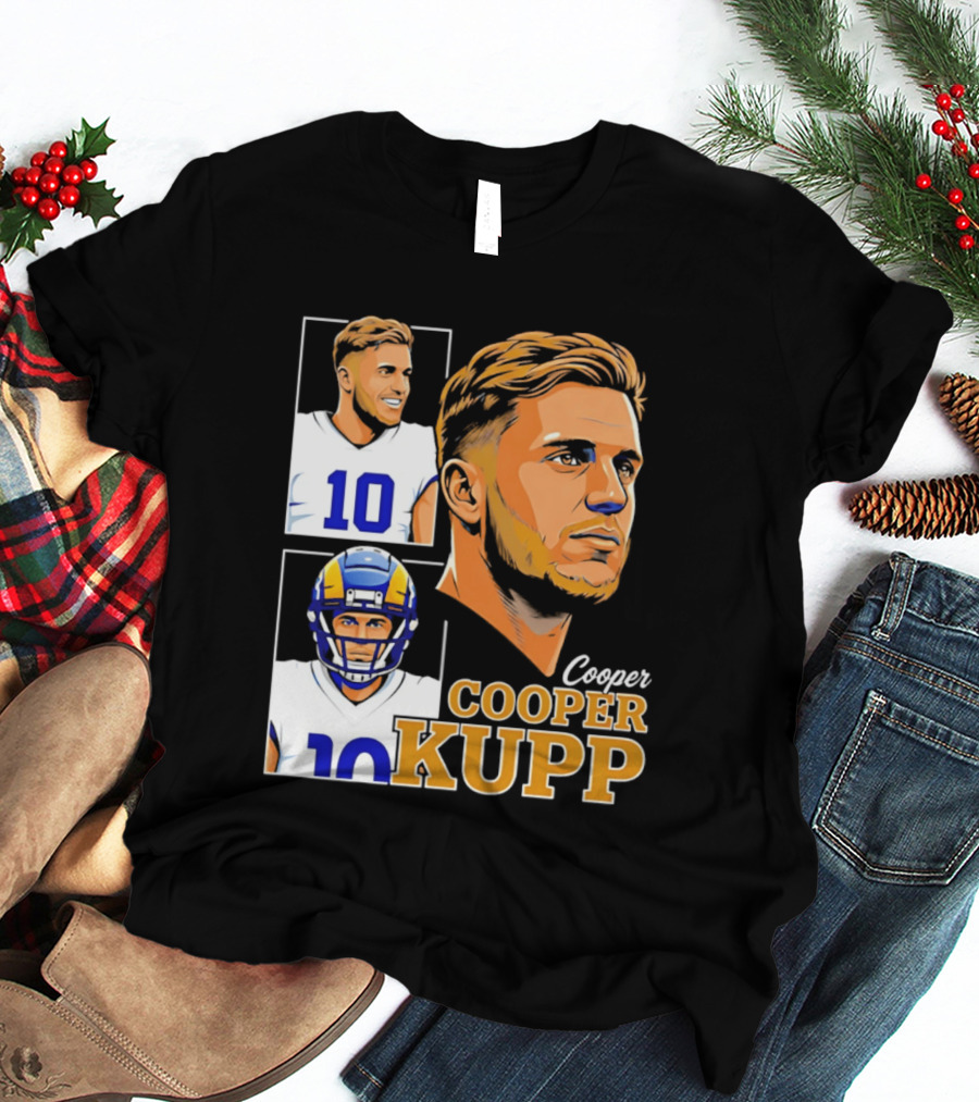 Cooper Kupp Number 10 Los Angeles Rams Football Player Collage 2026 T-Shirt